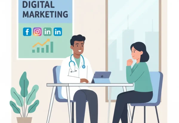 "Digital marketing for doctors – building trust with patients through online engagement."